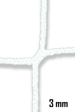 Filet de but sans nœuds pour jeunes | 3 m x 2 m x 0,80 m x 1,00 m
